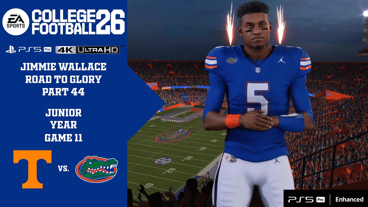 COLLEGE FOOTBALL 26: JIMMIE WALLACE CAREER (PS5 PRO) (4K ULTRA HD) PART 44 - vs. TENNESSEE