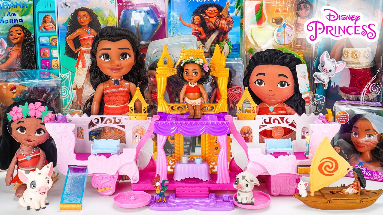 92 Minutes with Cute Disney Moana Toys Collection Unboxing | Disney Princess Carriage to Castle Toy