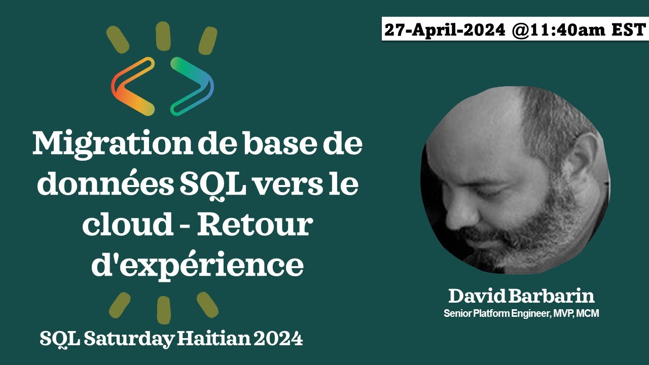 Migration de base de données SQL vers le cloud - Retour d'expérience - David Barbarin