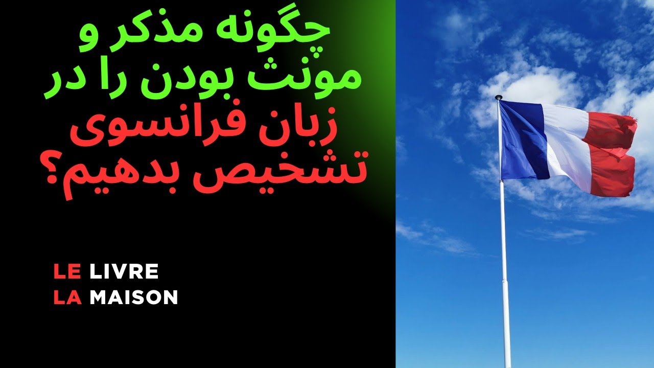 تشیخص مذکر(Masculin) و مونث(Féminin) بودن در زبان فرانسوی