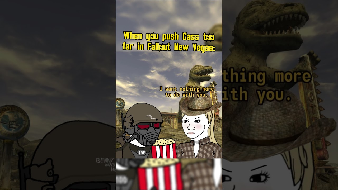 When you push Cass too far in Fallout New Vegas: #fallout #memes #shorts