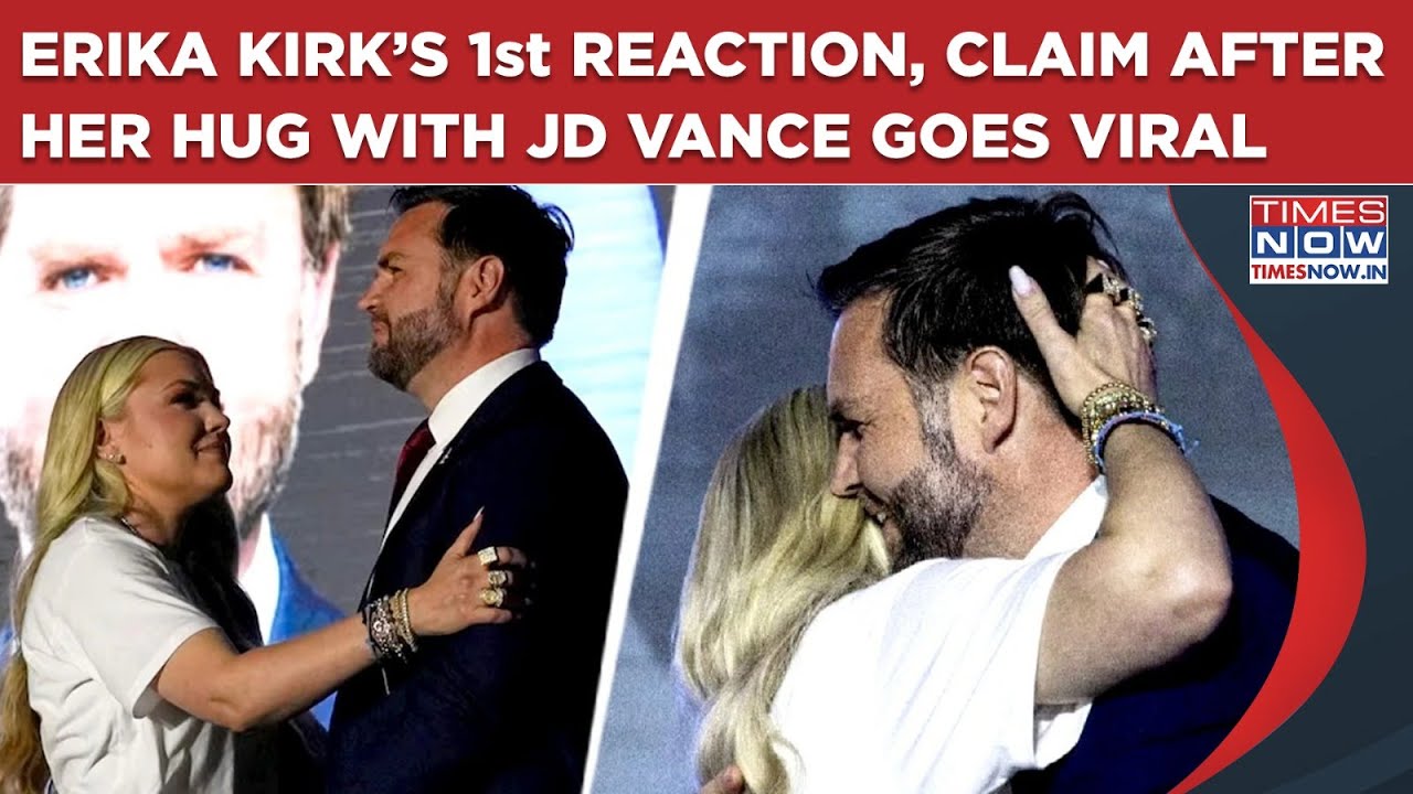 Erika Kirk&rsquo;s 1st Reaction After Her &lsquo;Emotional Hug&rsquo; With JD Vance Goes Viral | Makes Big Allegation