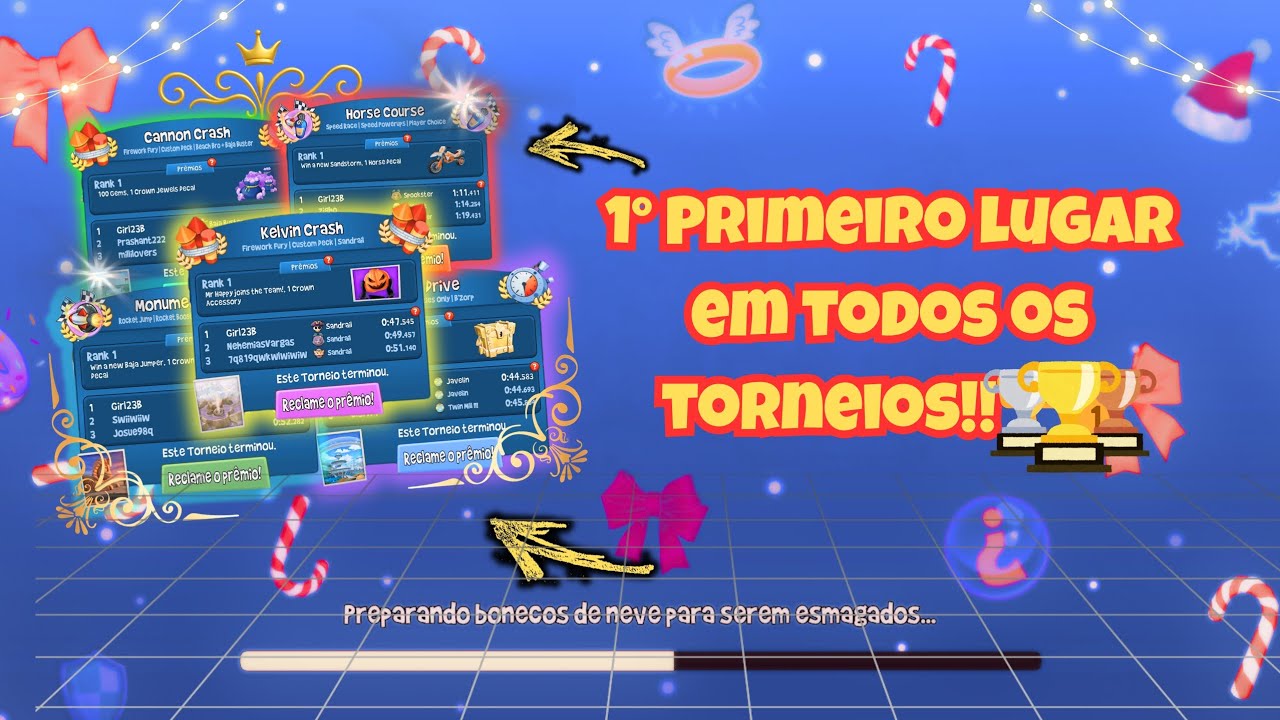 TENTEI FICAR EM 1° LUGAR EM TODOS OS TORNEIOS!🏆🥇🔥 SERÁ QUE CONSEGUI?!🤨 #bbracing2 #torneio #girl23b 