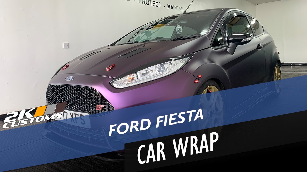 Ford Fiesta full wrap in 2 tone Black/Purple