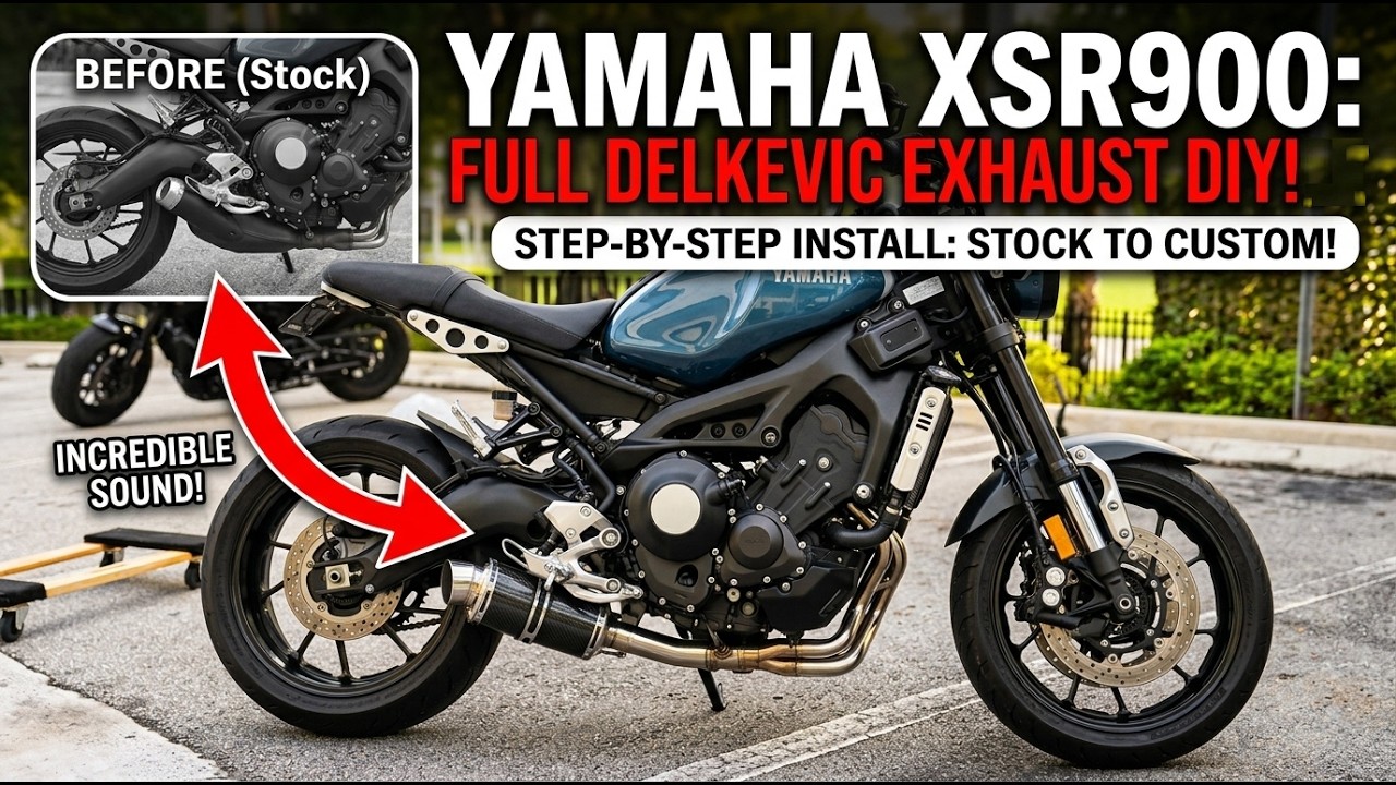 Full Delkevic Exhaust Install on Yamaha XSR900 (2017) + Sound Test [DIY]