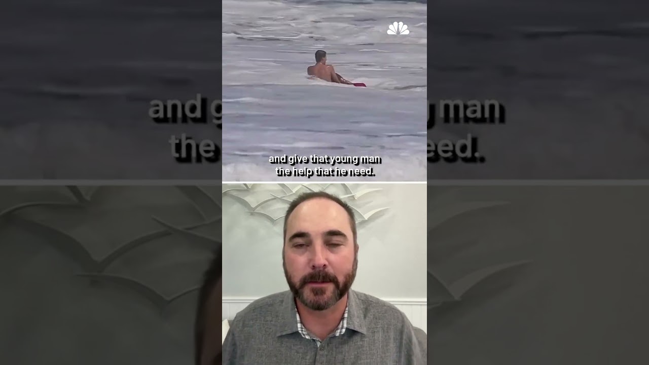 Teen lifeguard rescues child from rough surf in dramatic video