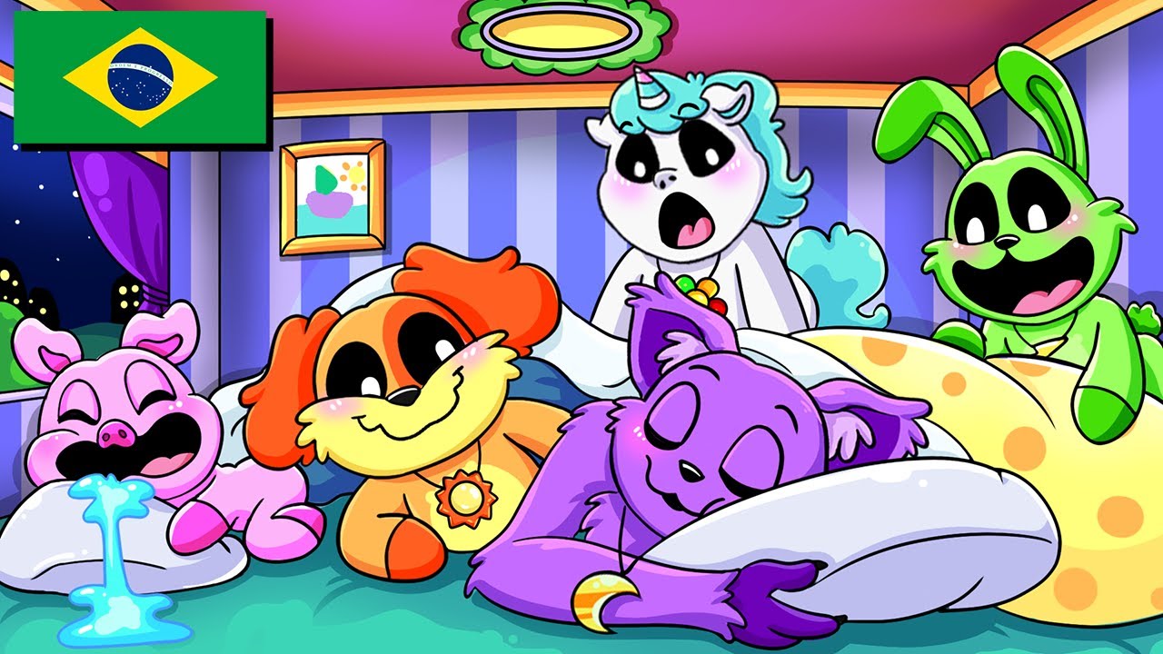 DOGDAY SLEEPOVER com CATNAP?! Poppy Playtime Chapter 3 Anima&ccedil;&atilde;o