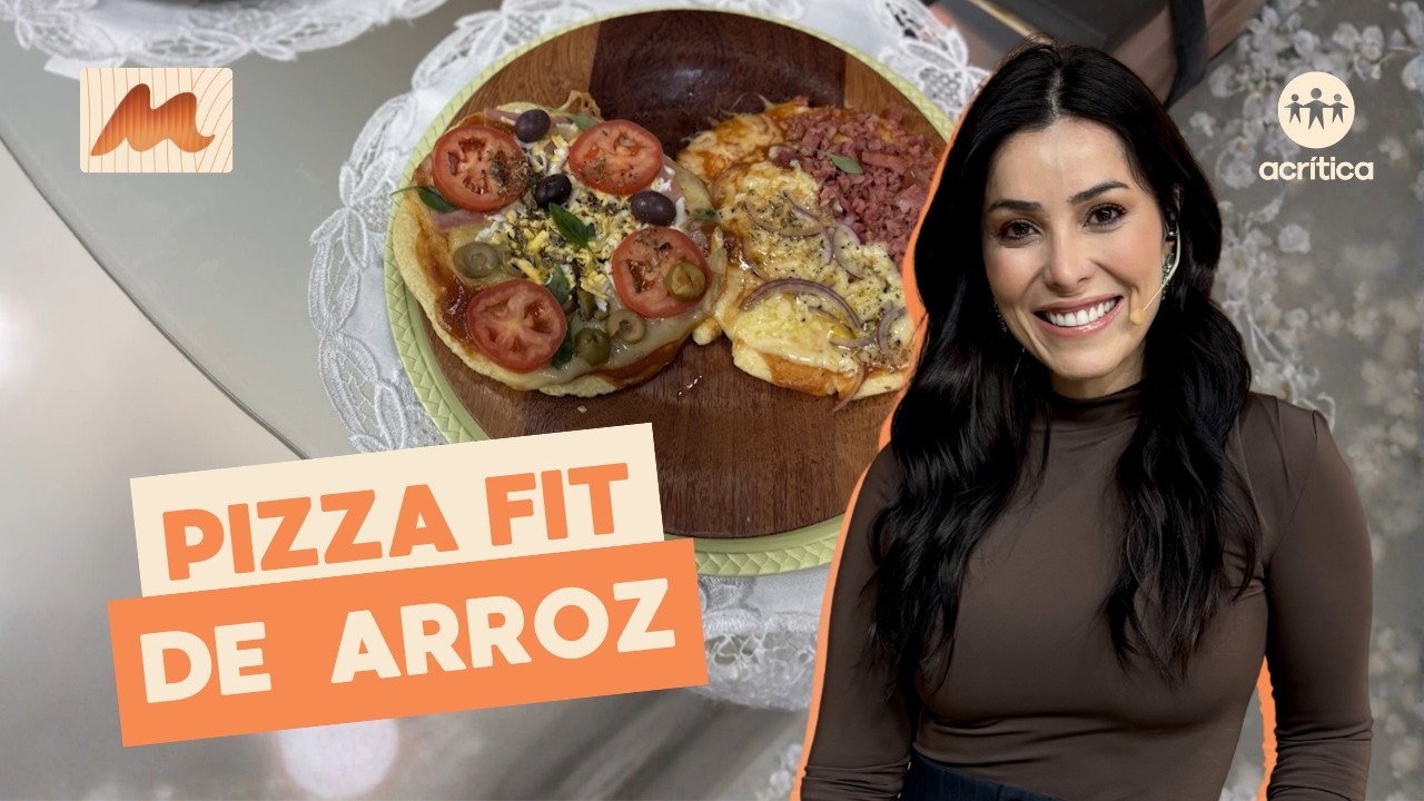 NAIANDRA ENSINA A PREPARAR UMA DELICIOSA PIZZA FIT DE ARROZ