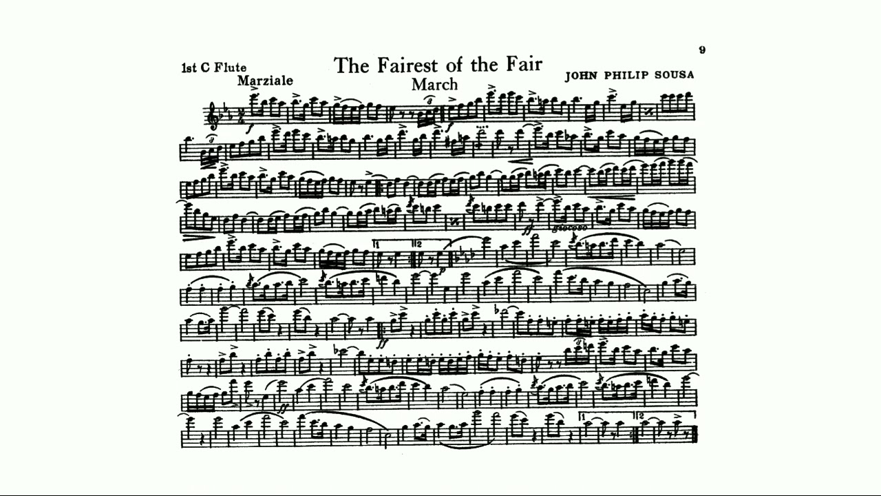 Fairest of the Fair March: 1st C Flute:  John Philip Sousa&nbsp;
