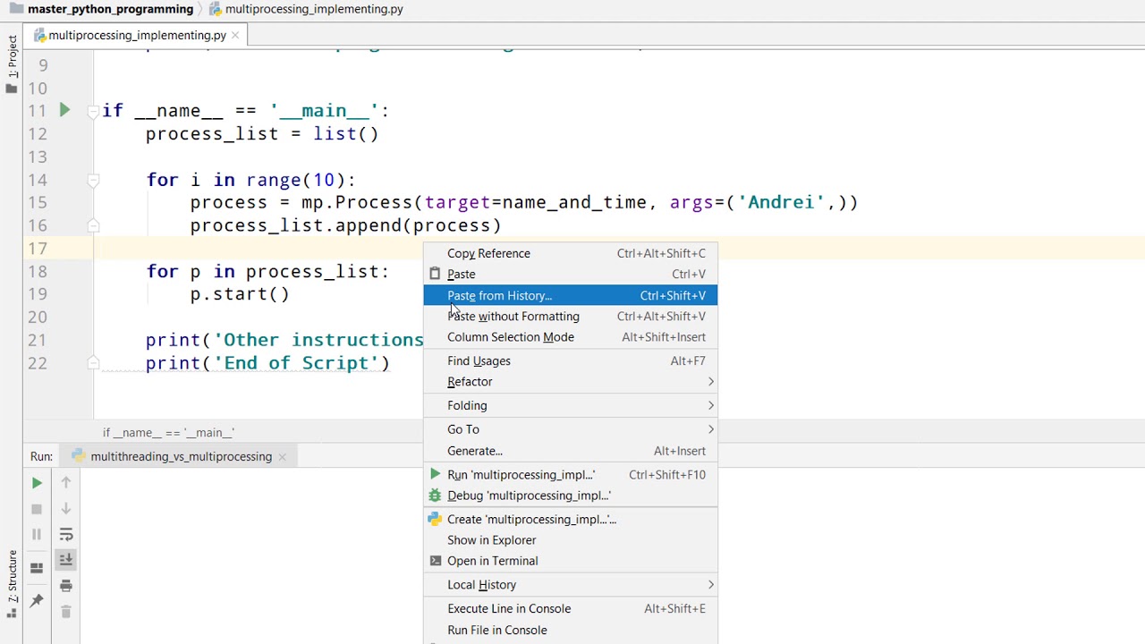 Implementing Multiprocessing in Python