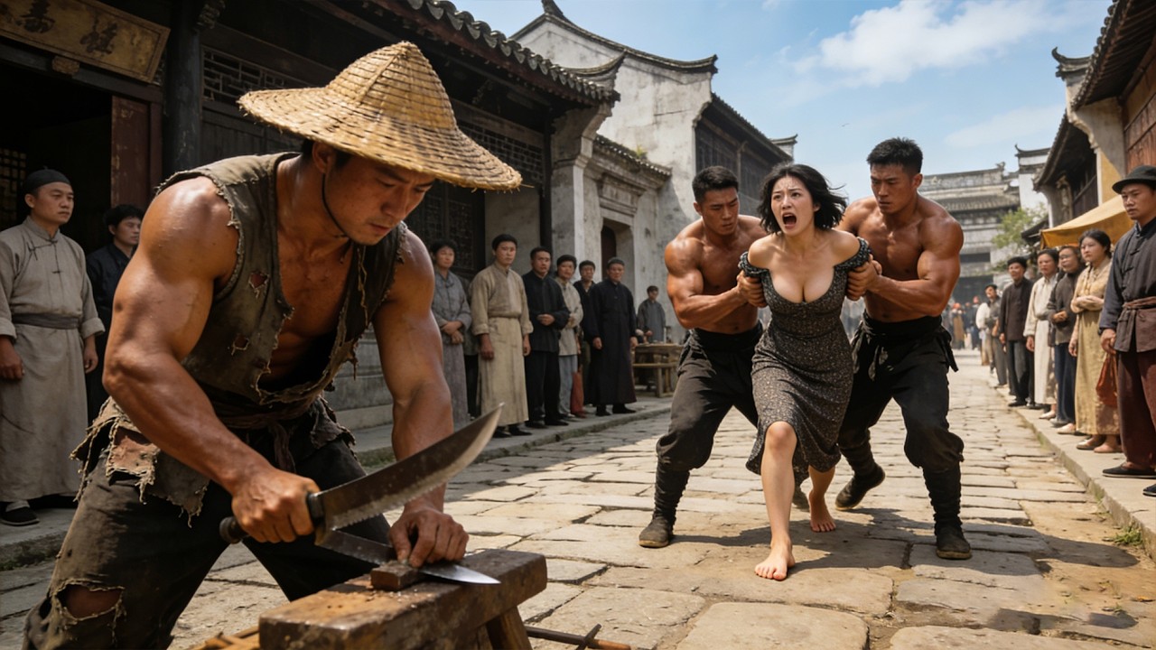 惡霸強搶民女，功夫小伙子怒發衝冠，當場秒殺惡霸！#kungfu #功夫