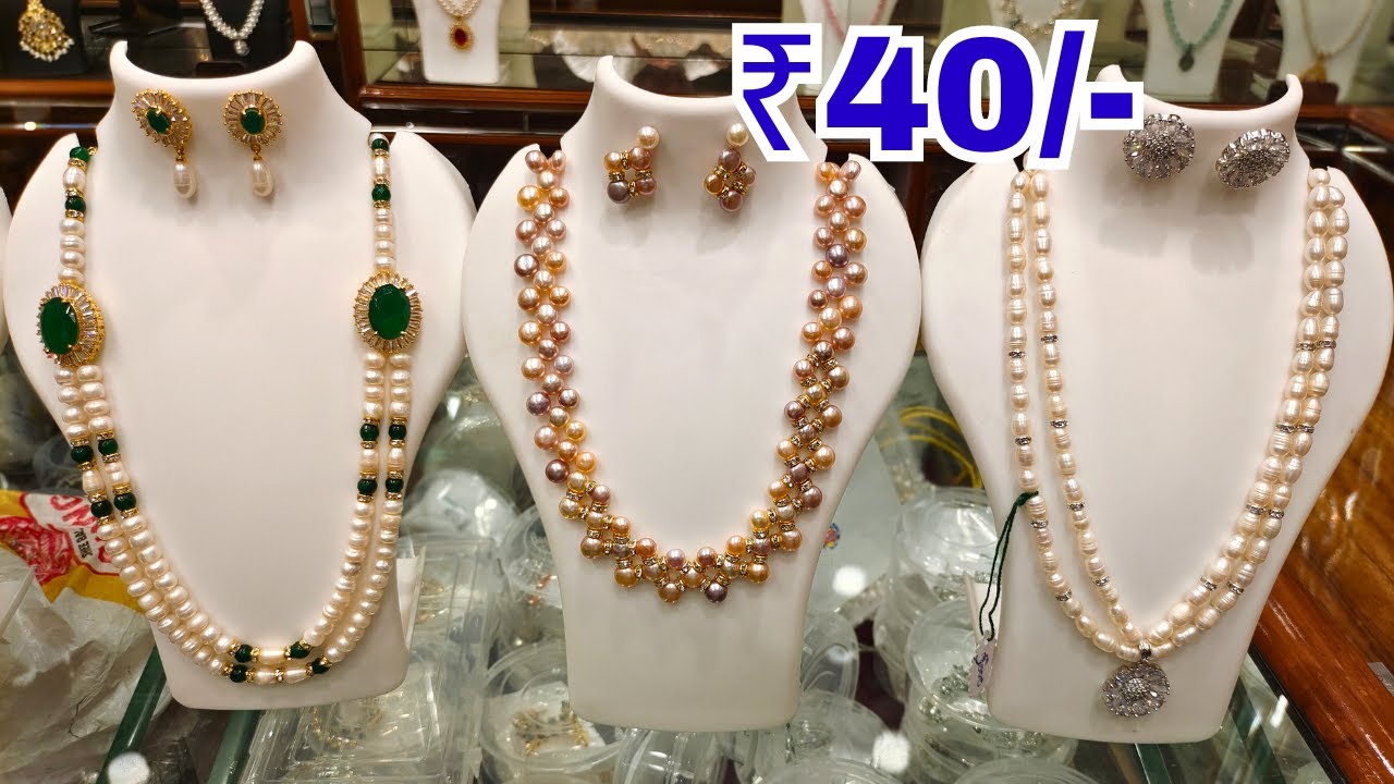 Charminar Jewellery only ₹40 Real Pearls Sets Wholesale Price Ladbazar Hyderabad Shopping