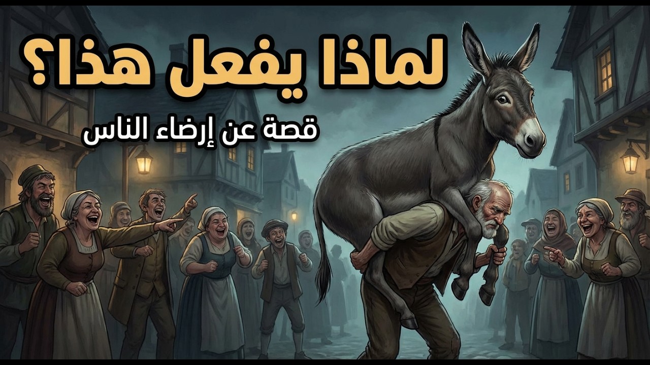 قصة الرجل والحمار | عندما تحاول إرضاء الجميع تخسر كل شيء#اكسبلور #اقنباسات #pourtoi #حكمة_اليوم 