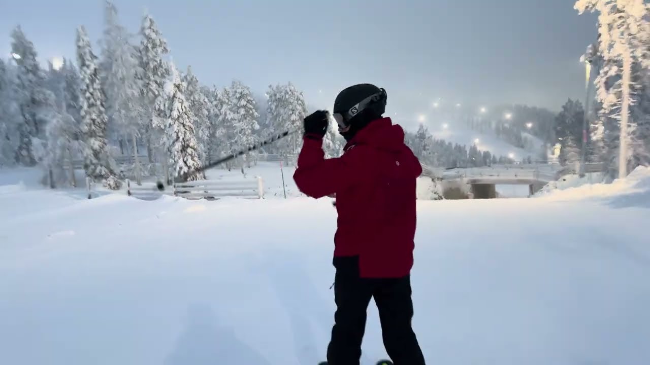 Skiing in Levi, Lapland in 4K December, 2025