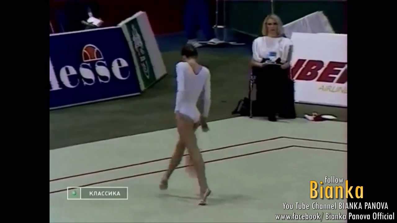 Bianka Panova - 1989 - Ball routine - World Championship - Sarajevo, Yugoslavia - Comment in Russian