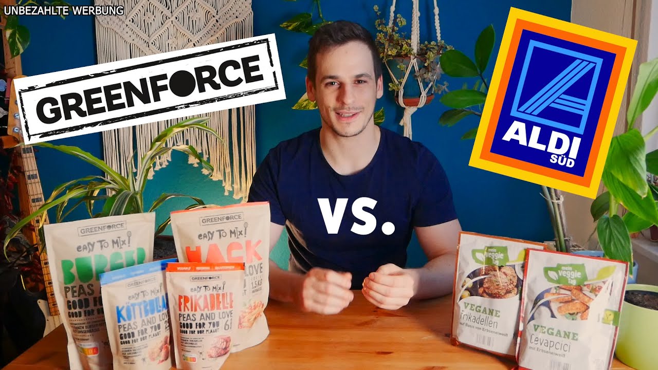 Fleischersatz aus Pulver Test - Greenforce vs. Aldi