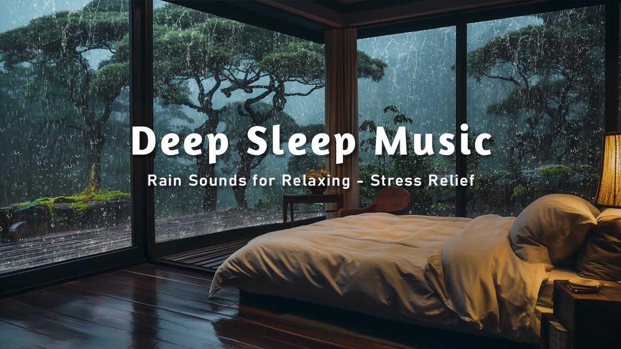Deep Sleep Music with Rain Sounds and Piano to Relieve Insomnia, Stress and Overthinking in 20 min