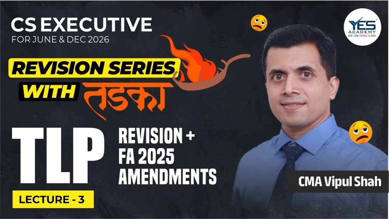 TLP REVISION LECTURE 3 |IFHP | FOR JUNE/DEC 26 | CMA VIPUL SHAH