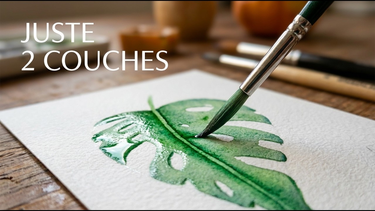 Le secret du volume à l'aquarelle : Tuto Monstera pas-à-pas