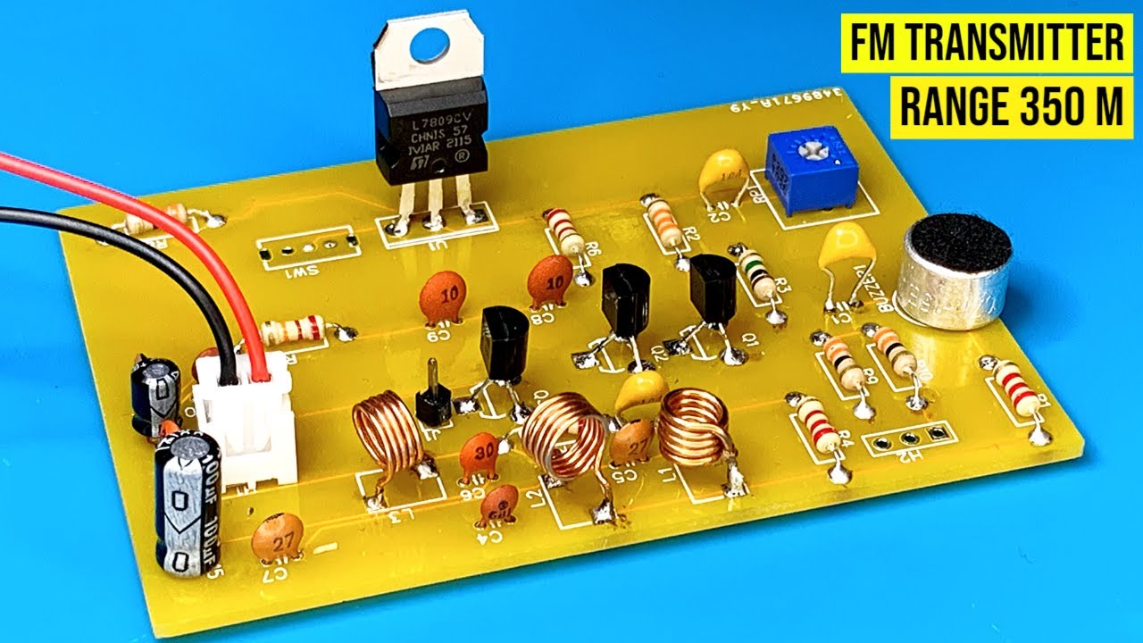 как сделать простую схему FM-передатчика, диапазон 350 м, jlcpcb
