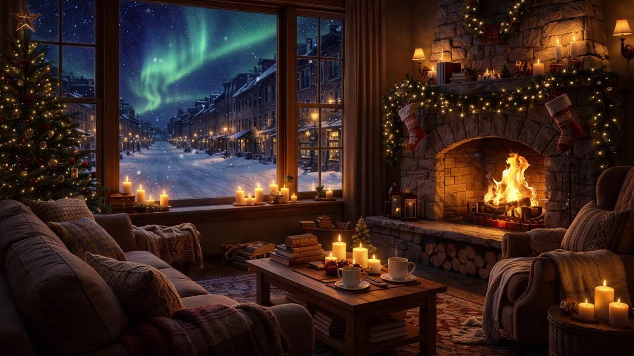 The Coziest Night You Didn’t Know You Needed 🕯🔥 Snowfall & Fire