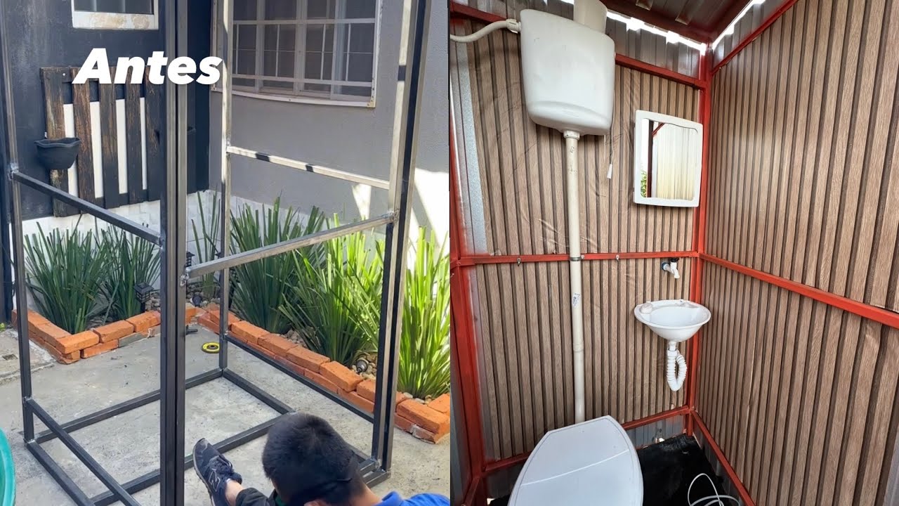 Como fazer um banheiro de obra estilo container desmont&aacute;vel