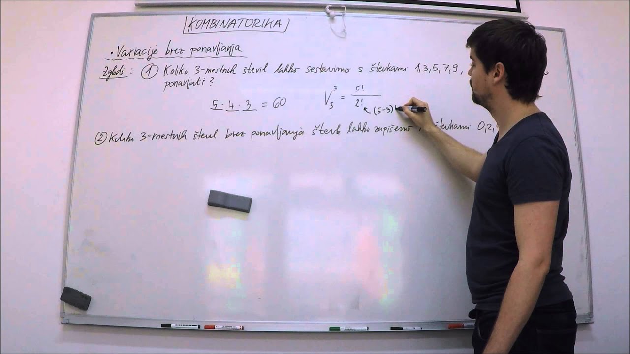 Variacije brez ponavljanja | Inštrukcije matematike