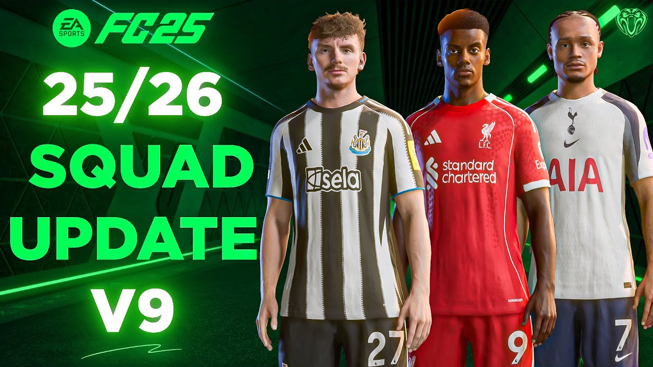 25/26 Squad Update V9 For FC 25 (New Transfers - FC26 Ratings - Transfer Deadline Day)