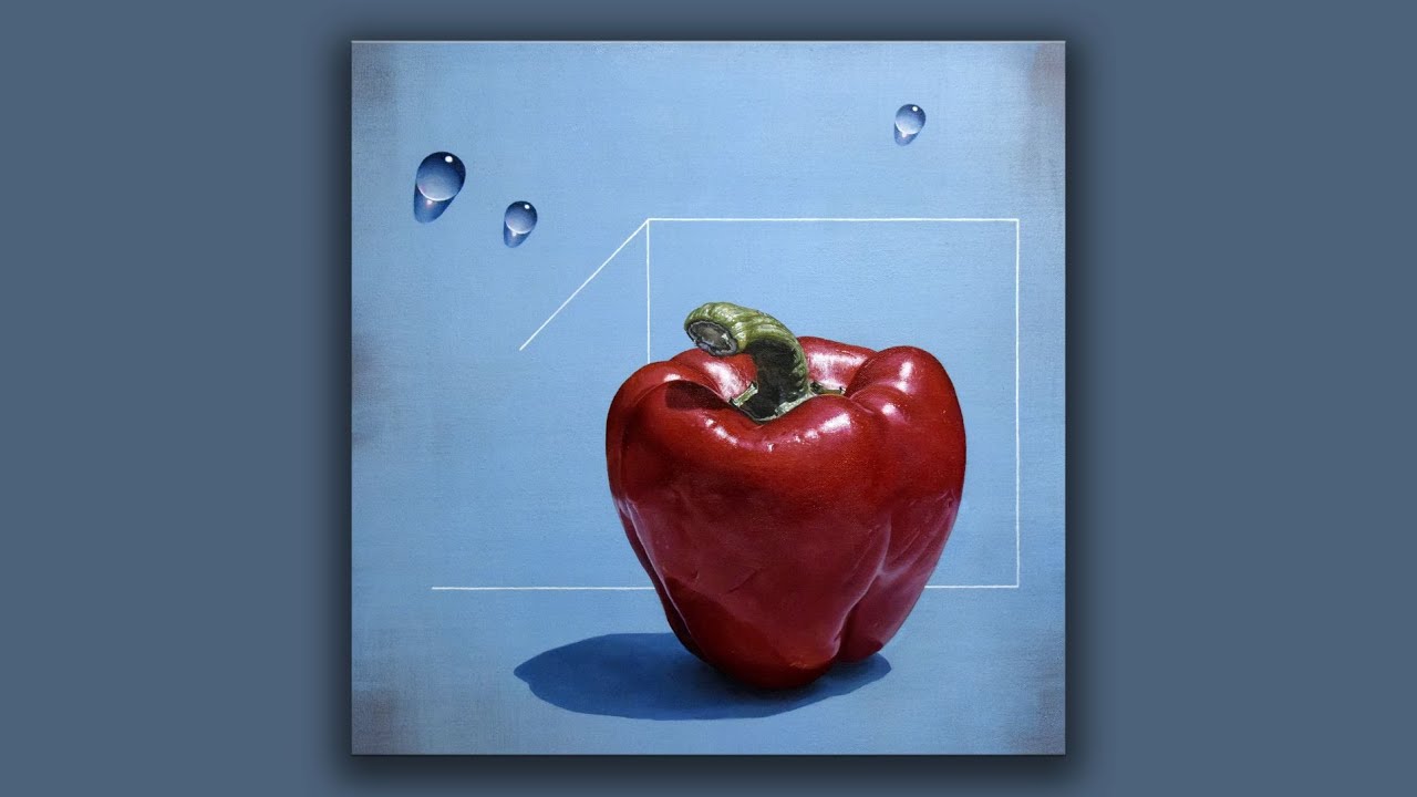 RED BELL PEPPER & WATER DROPS| PAINTING PROCESS| STILL LIFE| ACRYLIC PAINTING| # 60 #정물화