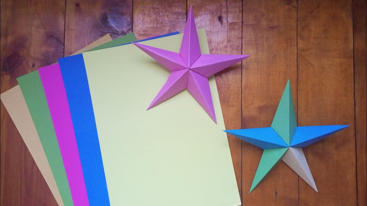 ЗВЕЗДОЧКА ОРИГАМИ, Декор из бумаги своими руками #art #diy #craft #origami #star