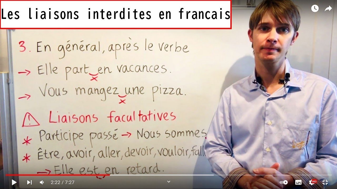 Les liaisons interdites en français/Forbidden liaisons in French