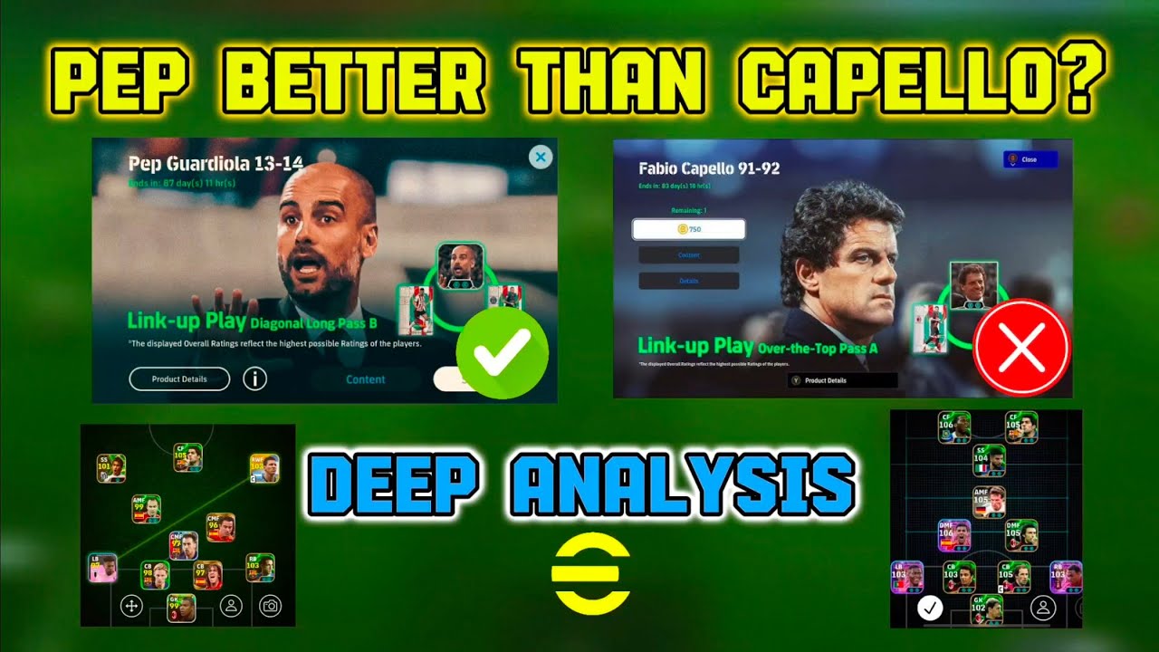 Pep Guardiola Manager | Deep Analysis | Efootball 