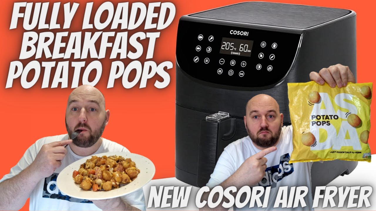 FULLY LOADED BREAKFAST POTATO POPS || Asda Just Essentials || COSORI 5.5 L AIR FRYER REVIEW