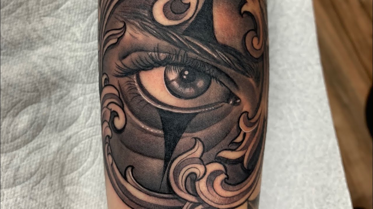 TATTOO TIMELAPSE FILIGREE EYE