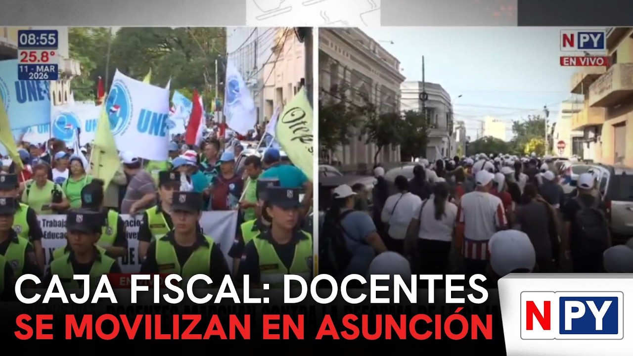 Docentes marchan contra la reforma fiscal