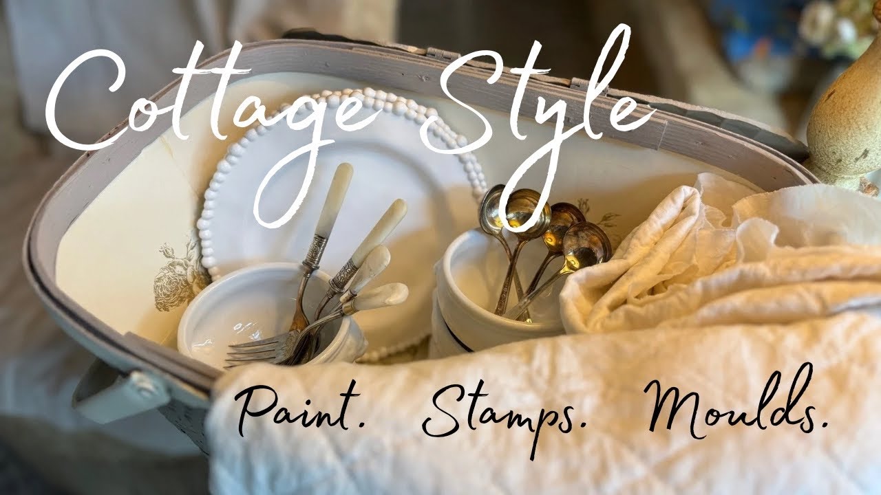 Stop Using Boring Decor - Create Cottage Style Decor With Paint, Stamps, and Moulds