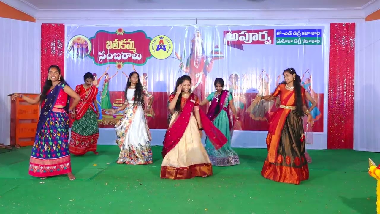 Bathukamma-2024 -Podhu Podhulu podisey-Apoorva Degree Colleges.