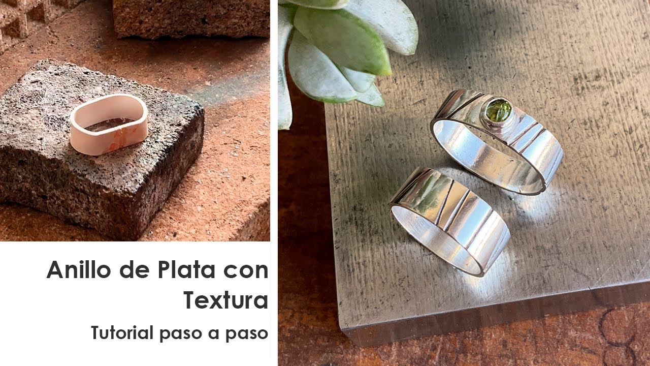Como hacer un Anillo de Plata con Textura. Tutorial Anillo de Plata paso a paso. Clases de Joyeria