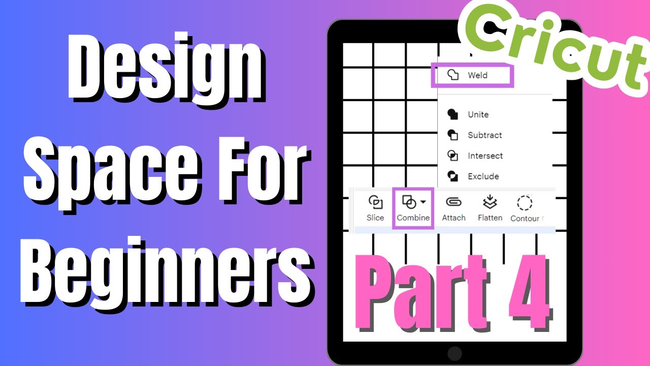 BEGINNER - Cricut Design Space - SLICE, COMBINE, ATTACH, FLATTEN AND CONTOUR
