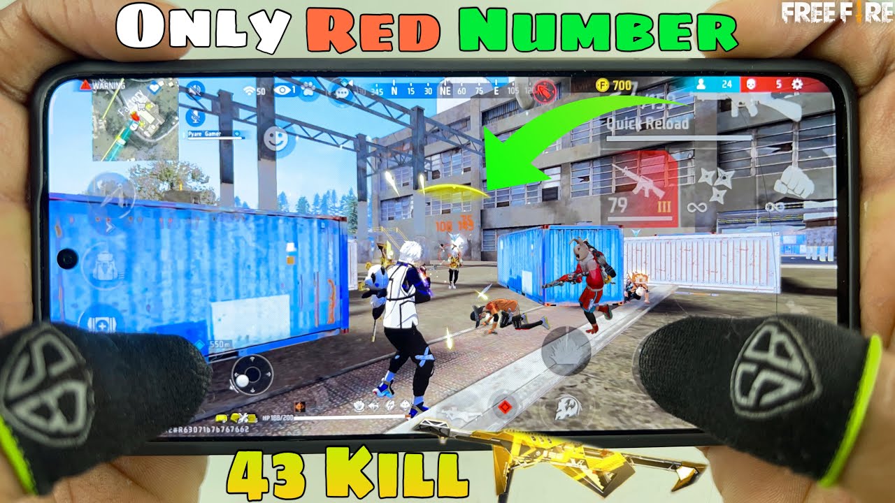solo vs squad free fire gameplay 43 kill with headshot in poco x7 pro
