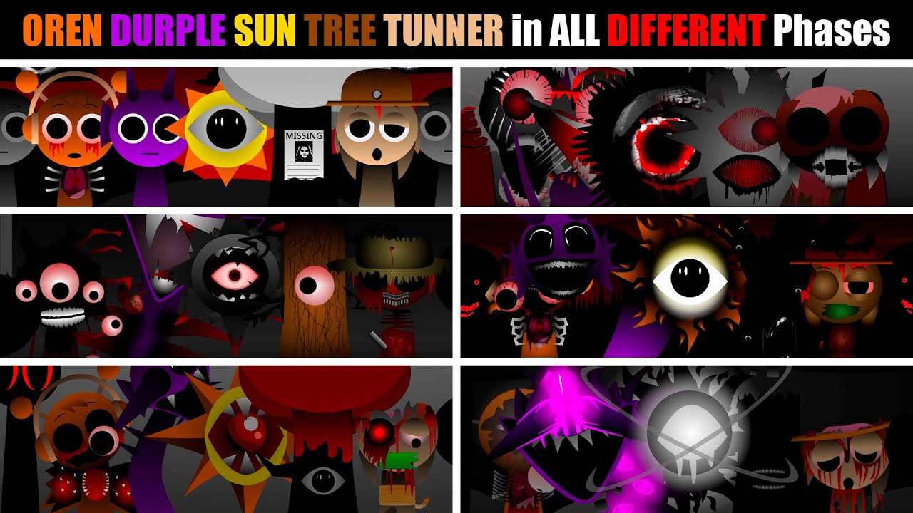 OREN, DURPLE, MR.SUN, MR.TREE, TUNNER in ALL Different Phases | 1 - 777 Phases