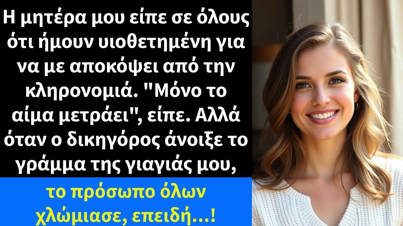Η μητέρα μου είπε σε όλους ότι ήμουν υιοθετημένη για να με αποκόψει από την κληρονομιά