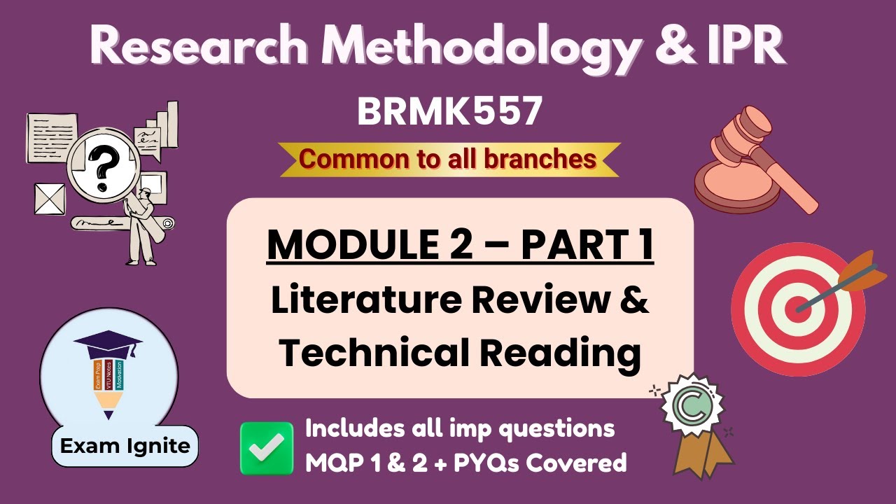 Research Methodology & Intellectual Property Rights | BRMK557 | Module 2 – Part 1 | 🔥#vtu #rm #rmi