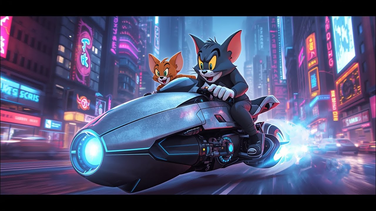 Tom and Jerry Super Speed Bike Ride 🚀 | Funny Kids Poem in English | Cartoon Rhymes