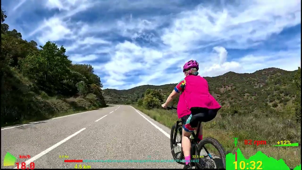 70 minute Sunshine Indoor Cycling Workout Priorat Garmin 4K Video