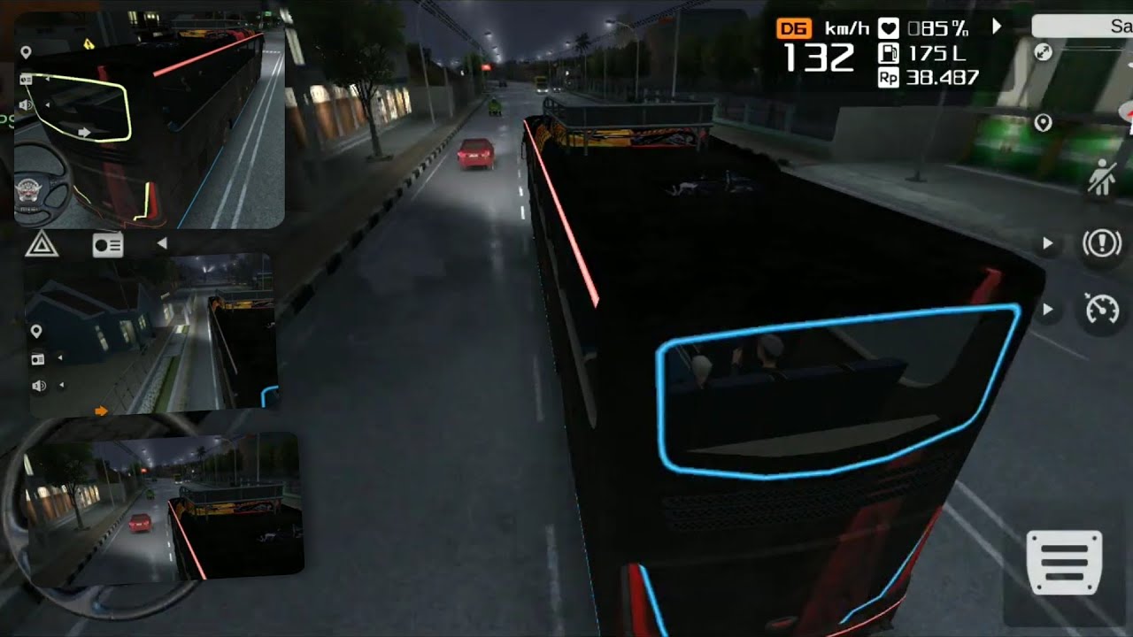 NIGHT BUS INDONESIA DRIVE AND ROUTE EXPLORE GAME PLAY