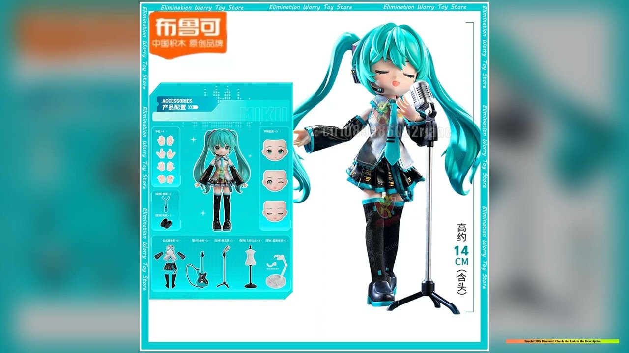 BLOKEES Miku Action Figure HATSUNE MIKU ENCOUNTER EDITION BJD Assembly Model HATSUNE Miku Anime