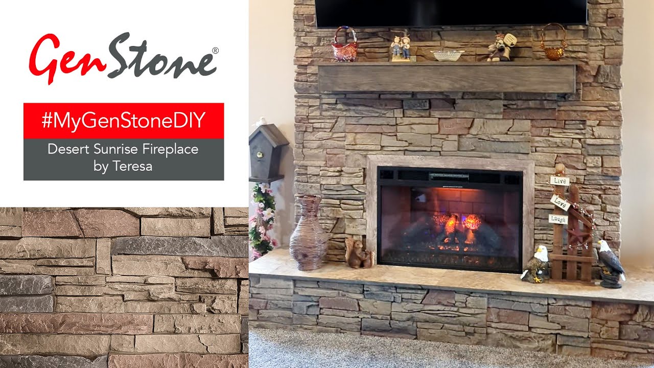 Fantastic Stone Veneer Fireplace with GenStone! 🏚🔜🏠