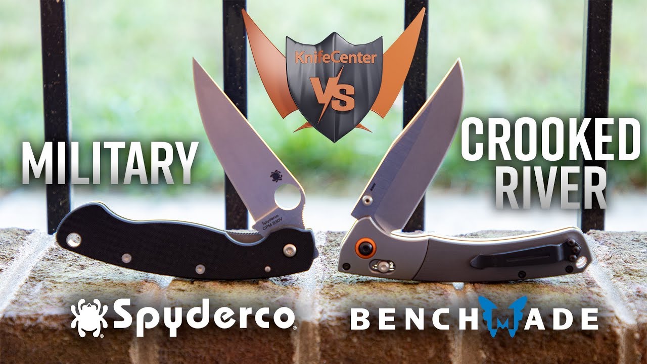 Spyderco Military Vs. Benchmade Crooked River - Big Blade Battle at KnifeCenter.com
