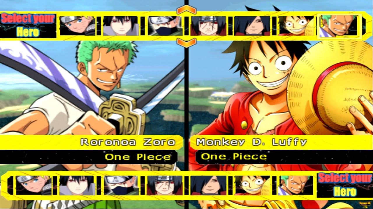 Mejores amigos en ONE PIECE | RORONOA ZORO vs MONKEY D. LUFFY | DRAGON BALL Z BUDOKAI TENKAICHI 3